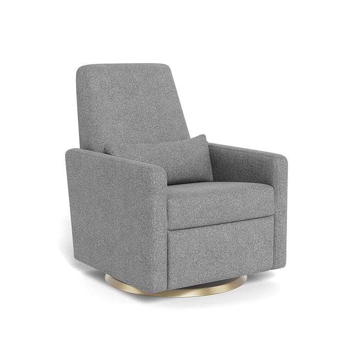 Monte Design nursing chair Pepper Grey Weave / Gold Swivel (+$250) Monte Design Grano Glider Recliner - Performance