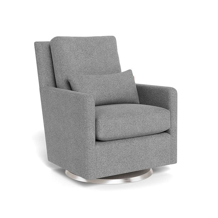 Monte Design nursing chair Pepper Grey Weave / Stainless Steel Swivel (+$250) Monte Design Como Glider - Performance