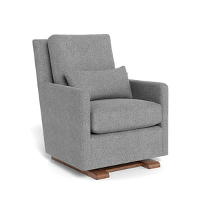 Monte Design nursing chair Pepper Grey Weave / Walnut (+$250) Monte Design Como Glider - Performance