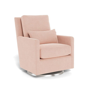 Monte Design nursing chair Petal Pink / Stainless Steel Swivel (+$250) Monte Design Como Glider - Performance