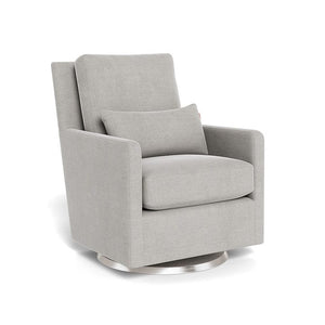 Monte Design nursing chair Smoke Brushed Cotton-Linen / Stainless Steel Swivel (+$250) Monte Design Como Glider - Premium