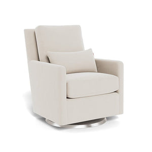 Monte Design nursing chair Stone Velvet / Stainless Steel Swivel (+$250) Monte Design Como Glider - Performance