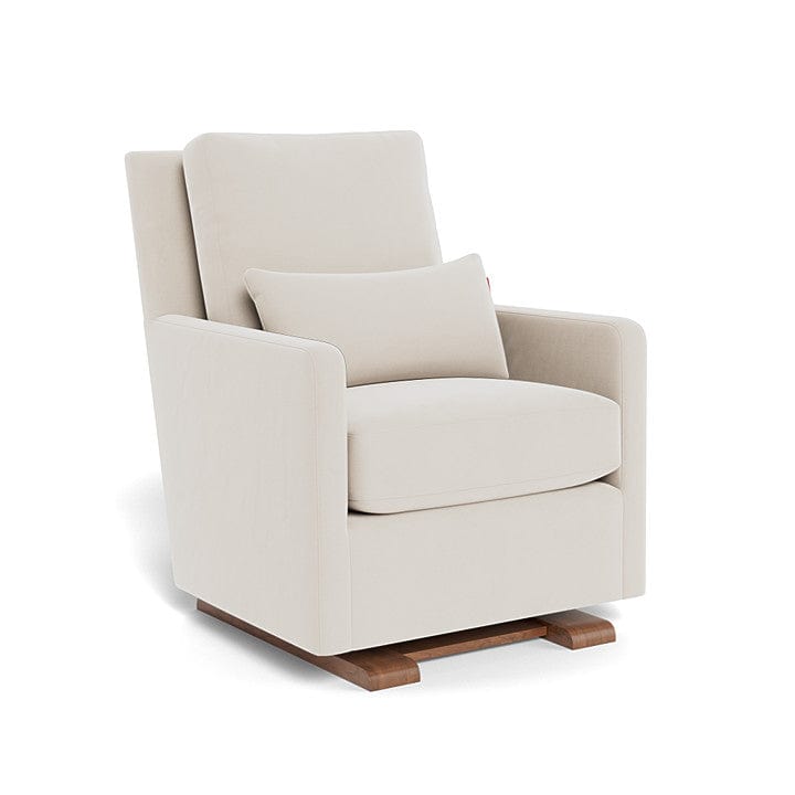 Monte Design nursing chair Stone Velvet / Walnut (+$250) Monte Design Como Glider - Performance