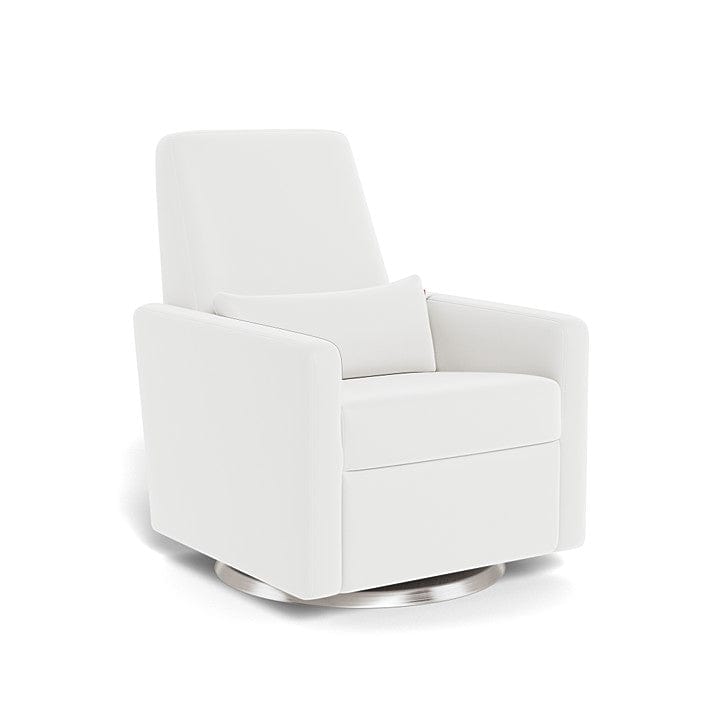 Monte Design nursing chair White Enviroleather / Stainless Steel Swivel (+$250) Monte Design Grano Glider Recliner - Premium