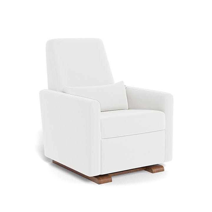 Monte Design nursing chair White Enviroleather / Walnut (+$250) Monte Design Grano Glider Recliner - Premium