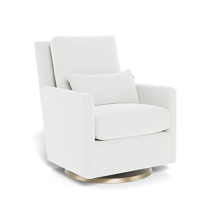 Monte Design nursing chair White Microfibre / Gold Swivel (+$250) Monte Design Como Glider - Performance