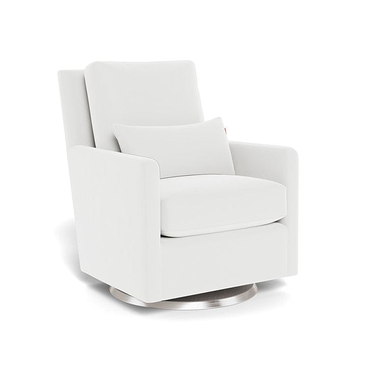 Monte Design nursing chair White Microfibre / Stainless Steel Swivel (+$250) Monte Design Como Glider - Performance