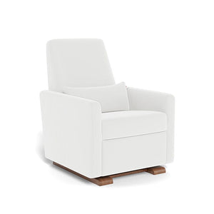Monte Design nursing chair White Microfibre / Walnut (+$250) Monte Design Grano Glider Recliner - Performance