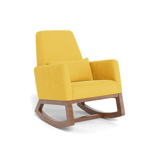 Monte Design nursing chair Yellow Microfibre / Walnut (+$200) Monte Design Joya Rocker - Performance