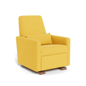 Monte Design nursing chair Yellow Microfibre / Walnut (+$250) Monte Design Grano Glider Recliner - Performance