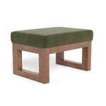 Monte Design ottoman Moss Green Velvet / Walnut (+$100) Monte Design Joya Ottoman - Performance