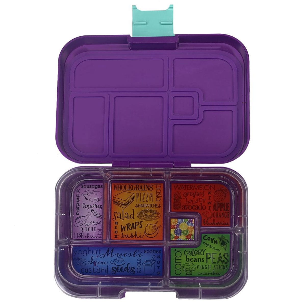 Munchbox bento box Munchbox Maxi6 Bold Collection - Purple Peacock