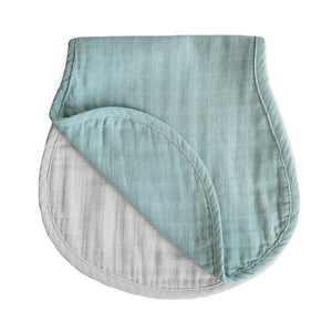 Mushie burp cloths Mushie Organic Cotton Muslin Burp Cloths - Roman Green & Fog