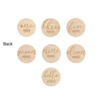 Pearhead Wooden Monthly Milestone Photo Marker Cards - Back