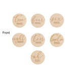Pearhead Wooden Monthly Milestone Photo Marker Cards - Front