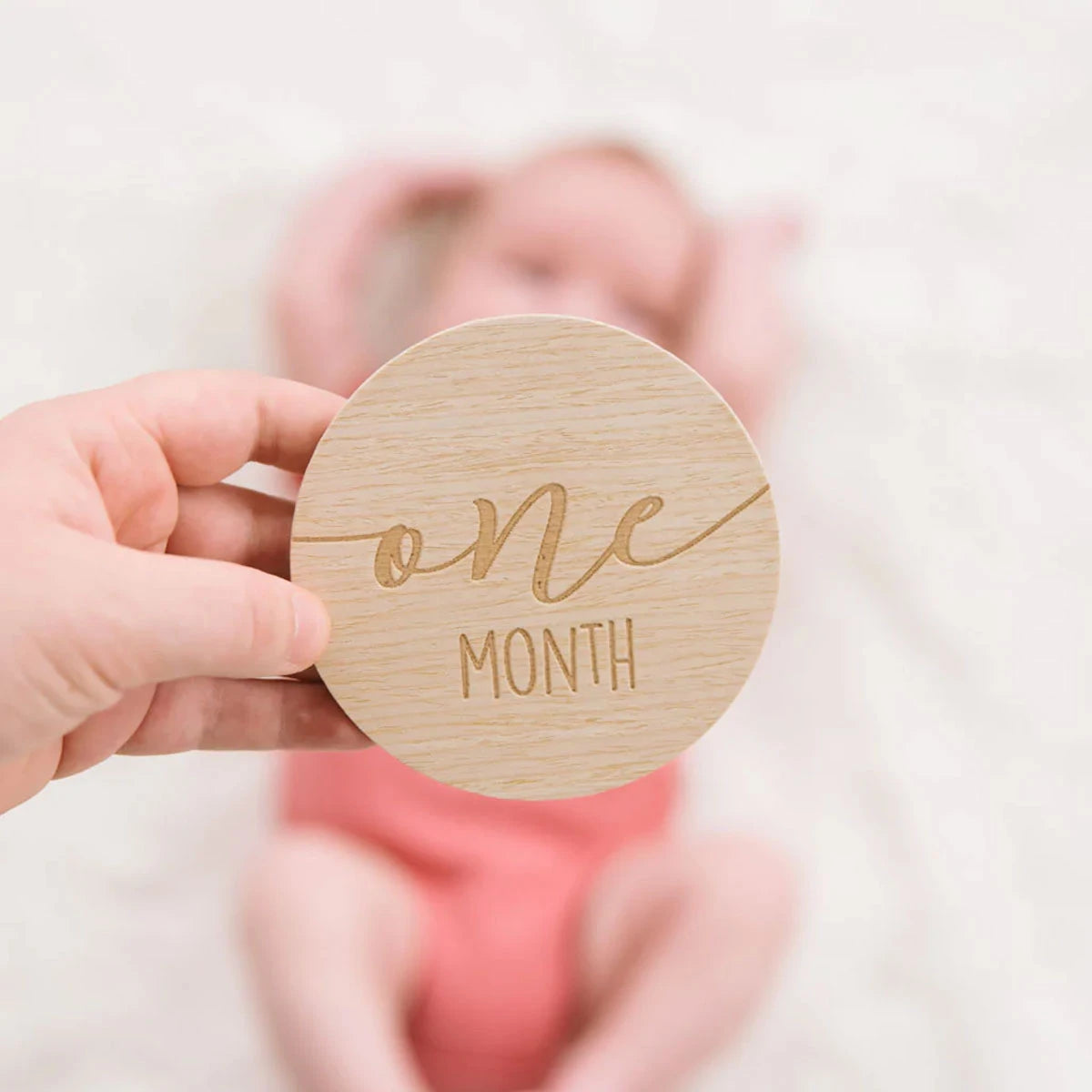 Pearhead Wooden Monthly Milestone Photo Marker Cards - Lifestyle 2