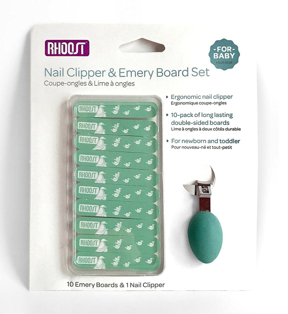 Rhoost nail trimmer Rhoost Nail Clipper and Emery Board Set - Teal