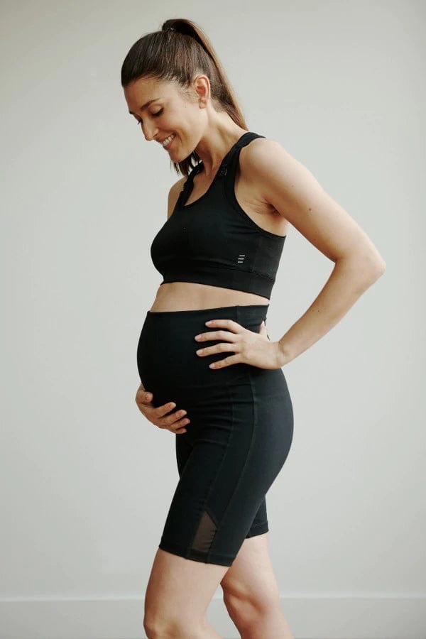 Ripe Maternity Active Over Tummy Bike Short - Black - Momease Baby