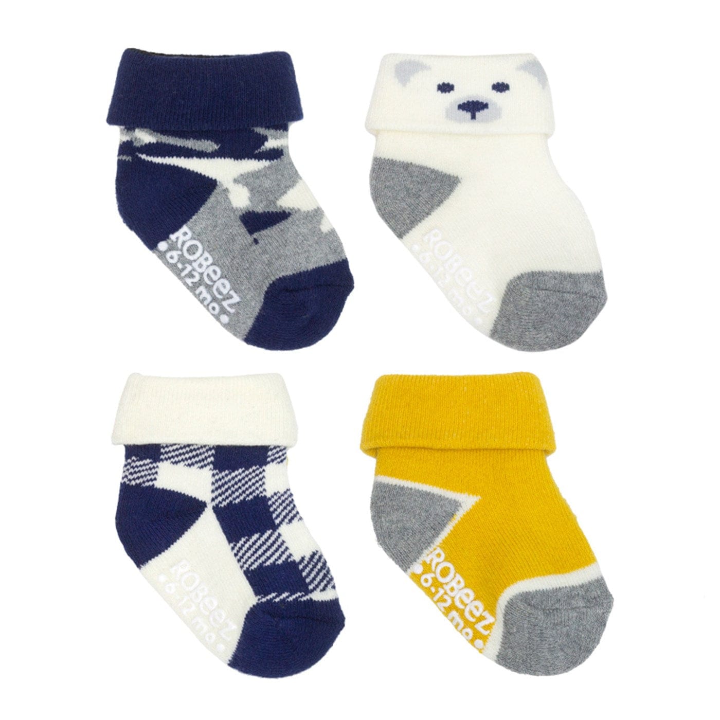 Robeez socks 0-6 M Robeez Non-Skid Socks 8 PK - Beary Cute