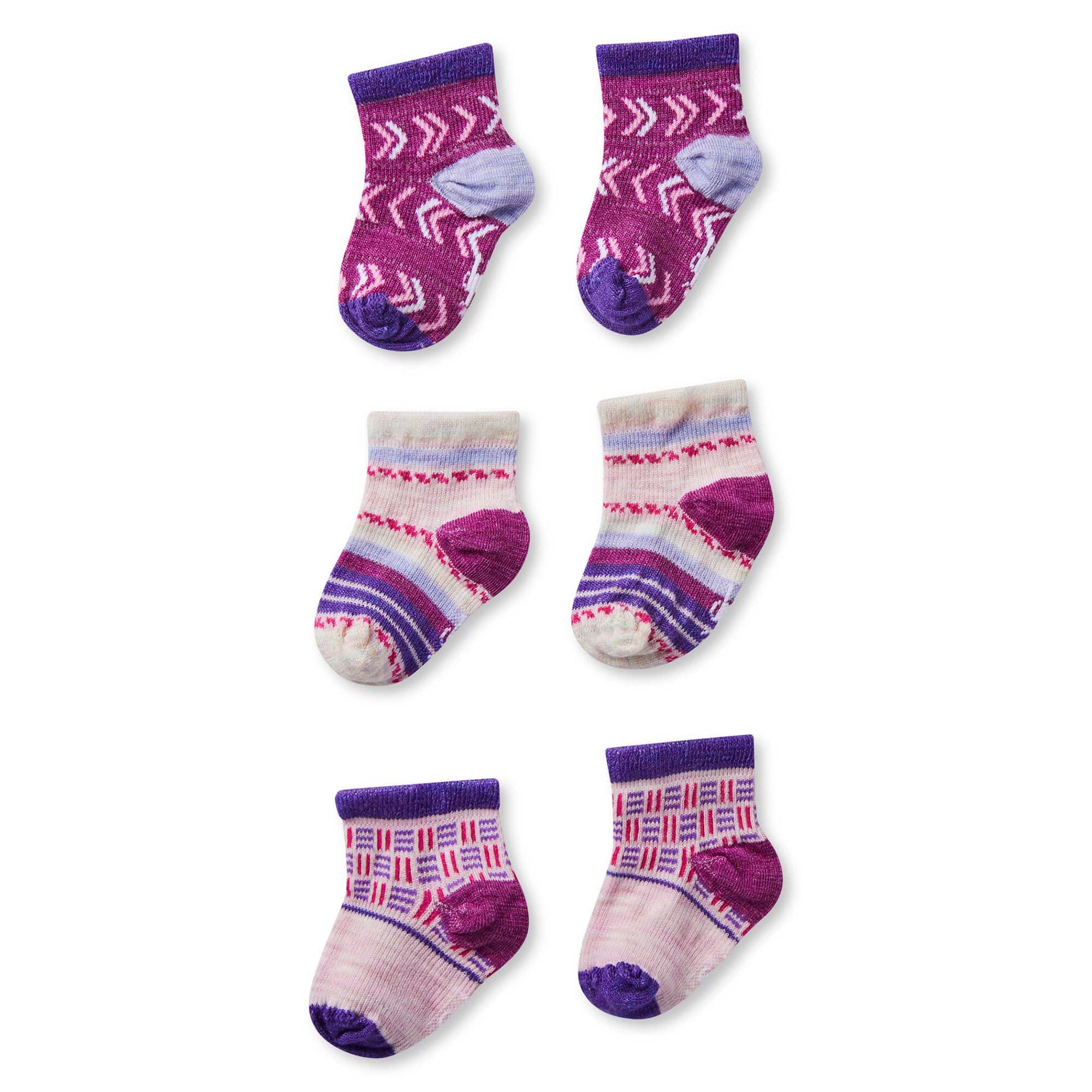 Smartwool socks 0-6 M Smartwool Cozy Baby Bootie Batch Socks - Pink Nectar