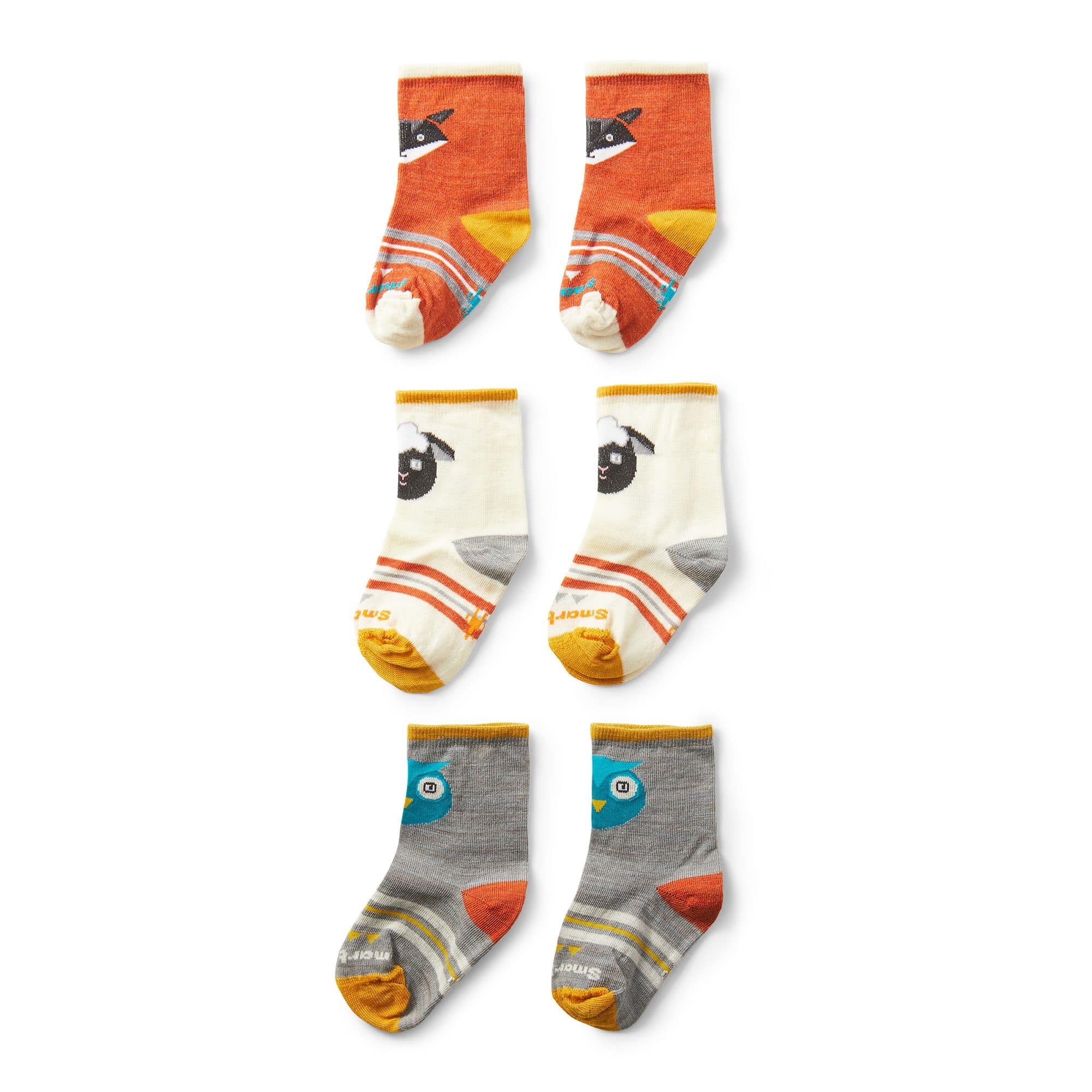 Smartwool socks 24 M Smartwool Cozy Toddler Trio Socks - Lunar Grey