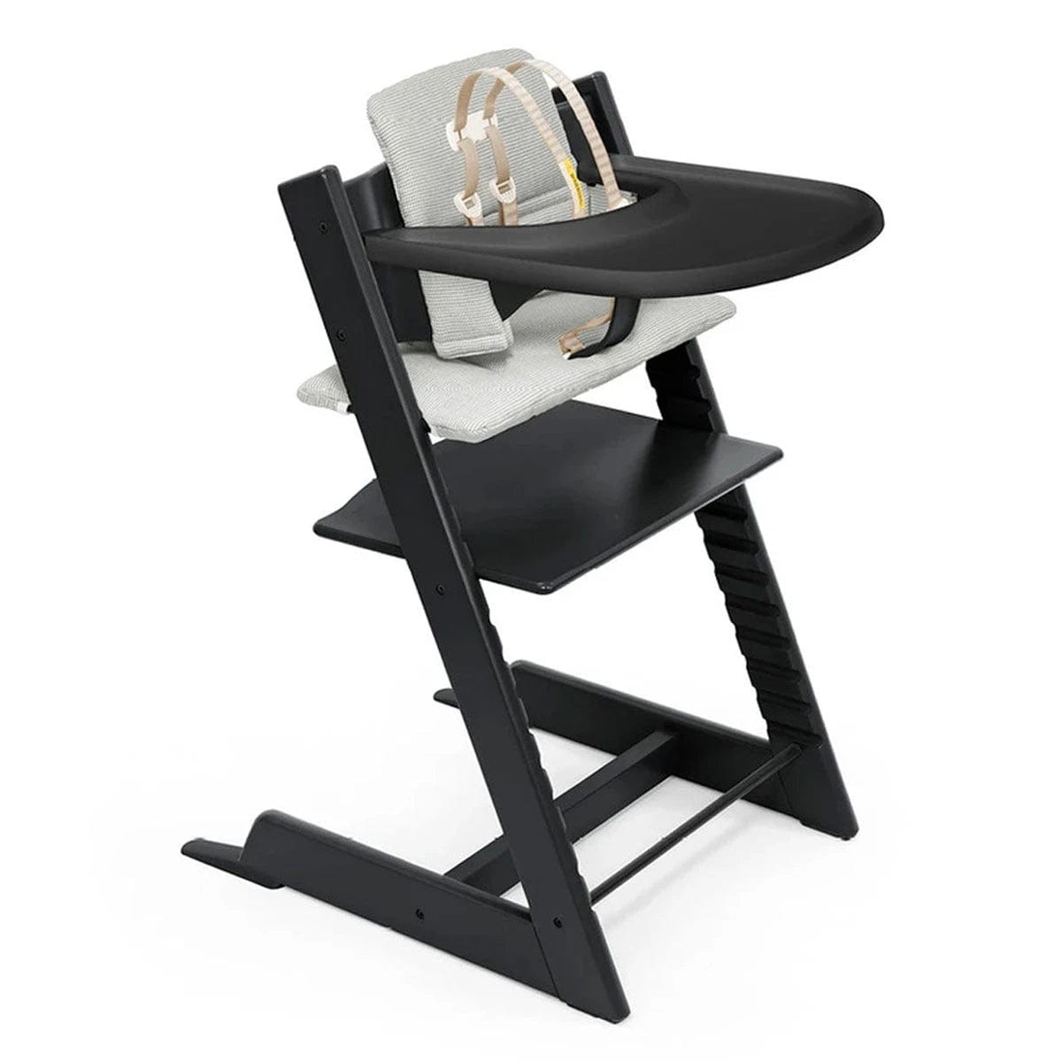 Black / Nordic Grey Cushion - Stokke Tripp Trapp® High Chair² and Cushion² with Stokke® Tray (Complete)