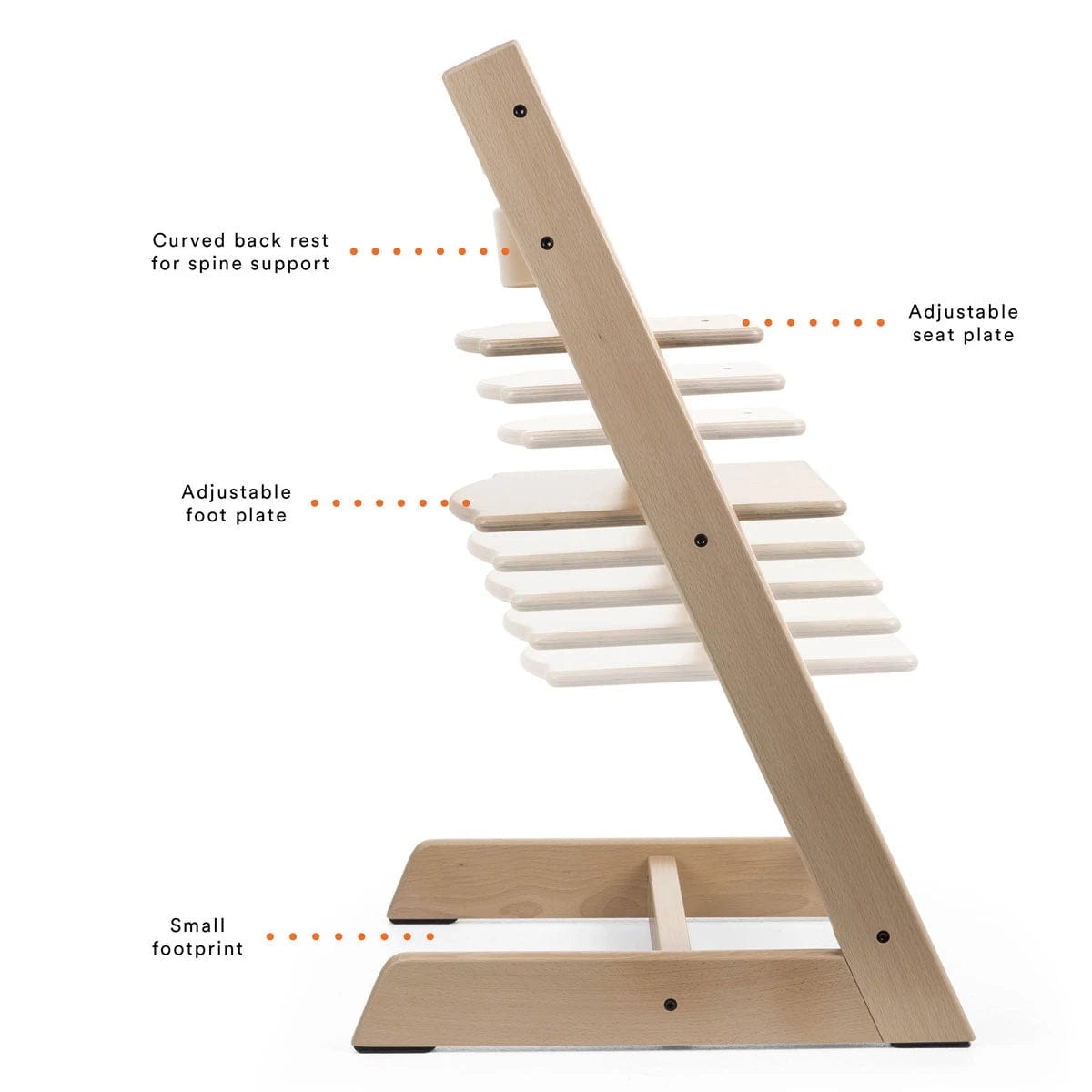 Stokke High Chairs & Booster Seats Stokke Tripp Trapp® High Chair and Cushion with Stokke® Tray - Adjustability