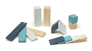 Tegu toy Blues Tegu Magnetic Wooden Building Blocks 14 Pc Set