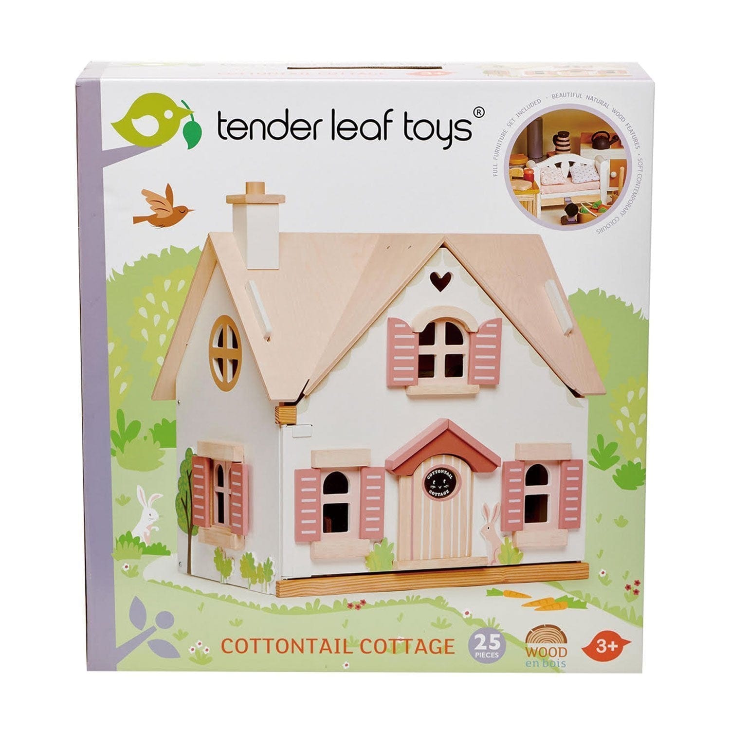 Tender Leaf Toys wooden toy Tender Leaf Toys Cottontail Cottage Dollhouse