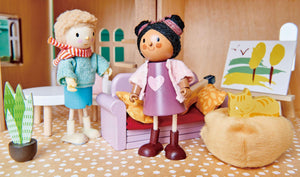 Tender Leaf Toys wooden toy Tender Leaf Toys Mr. Goodwood & Dog Wooden Doll Set