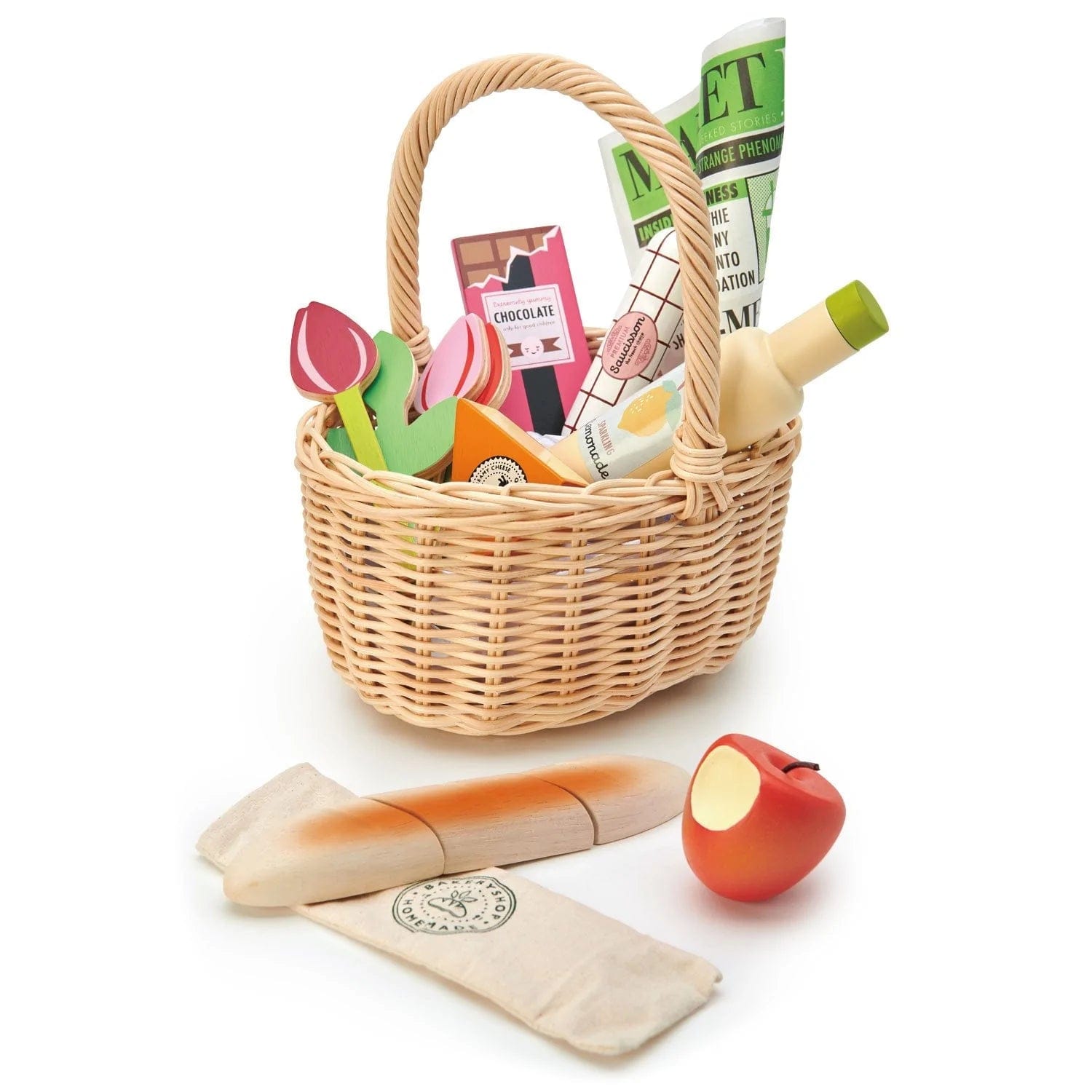 Tender Leaf Toys wooden toy Tender Leaf Toys Wicker Shopping Basket