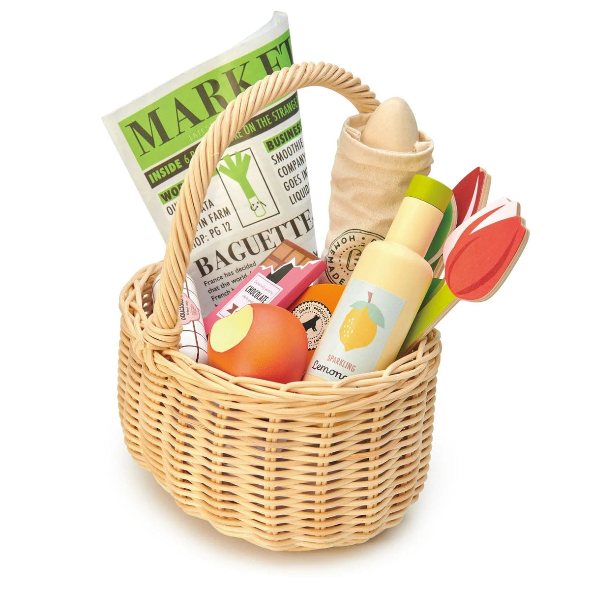 Tender Leaf Toys wooden toy Tender Leaf Toys Wicker Shopping Basket