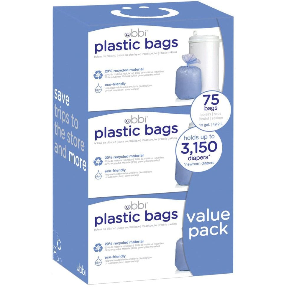 Ubbi diaper pails 3 x 25 PK - Ubbi Biodegradable Plastic Bags Ubbi Biodegradable Plastic Bags