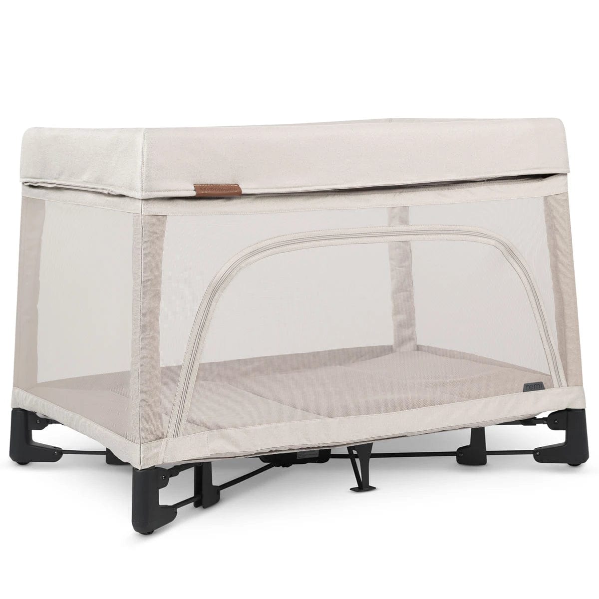 UPPAbaby Remi Playard - Charlie (Sand Melange) - Side Angle View