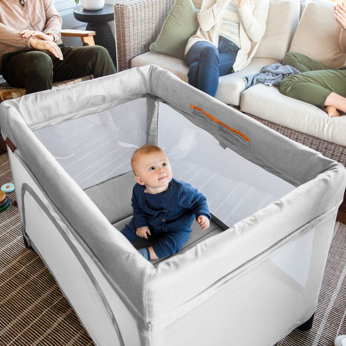 UPPAbaby REMI Playard - Stella (Grey Brushed Melange) Lifestyle 1