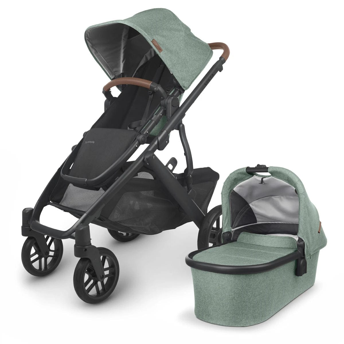 UPPAbaby stroller UPPAbaby VISTA V2 Stroller - Gwen (Green Melange/Carbon/Saddle Leather)