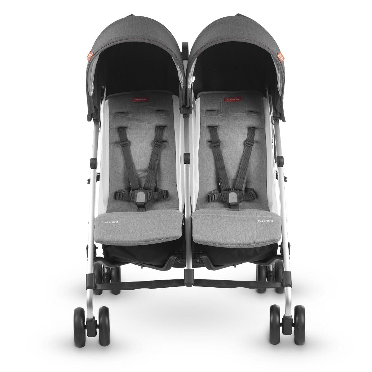 UPPAbaby G-LINK 2 Double Umbrella Stroller - Greyson (Charcoal Melange/Silver)